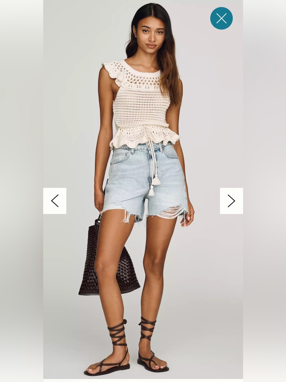 NWT🌷(27) Reformation Saige High-Rise Denim Shorts - Picture 12 of 13